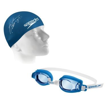 Imagem de Kit de Natação Infantil Speedo Swim 2.0 Azul-Unissex