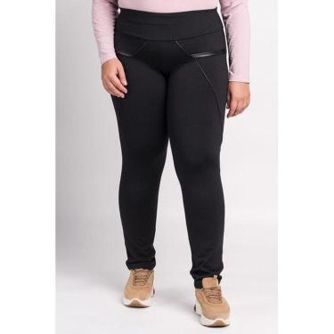 Imagem de Calça Montaria Feminina Plus Size Peluciada Detalhes Filete Bolsos Fake Frente - Serena-Feminino