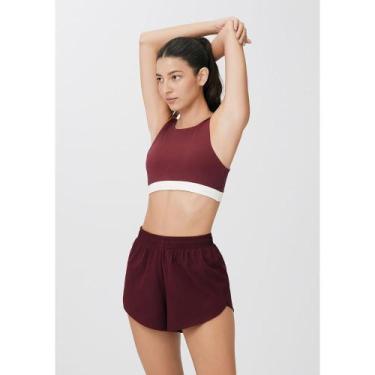 Imagem de Shorts Feminino Runner Easy Care - Vinho M - Hering Sports, M