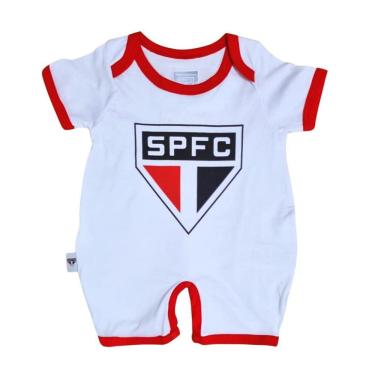 Imagem de Macacão Bebê São Paulo Tip Top Manga Curta Oficial