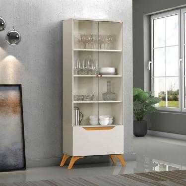 Imagem de Cristaleira 2 Portas De Vidro E 1 Gaveta -atenas- Mavau