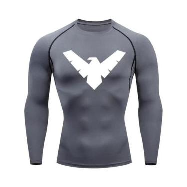 Imagem de Camiseta De Compressão Masculina De Secagem Rápida Para Corrida, Manga