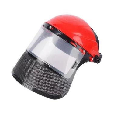 Imagem de Capacete De Segurança Com Máscara De Malha Para Proteção Em Jardinagem