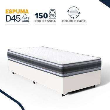 Imagem de Cama Box com Colchão de Espuma D45 Double Face Territory Hellen Solteiro 88cm