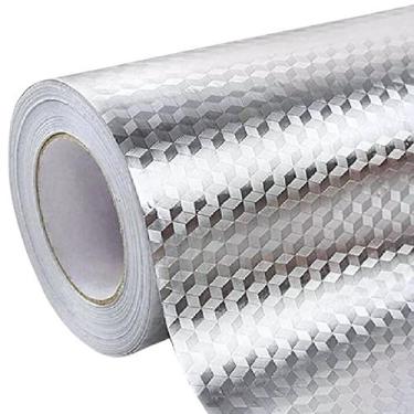 Imagem de 24 Papel Adesivo Metalizado Lavável P/ Fogão Armário e Gavetas - Inter