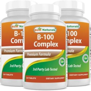 Imagem de Suplemento Best Naturals B 100 Complex 120 comprimidos x 3-Unissex
