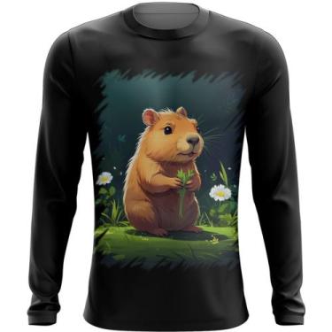 Imagem de Camiseta Manga Longa Capivara do Bem Animalzinho 18 - Kasubeck Store®,