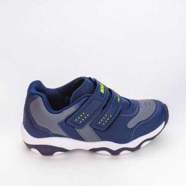 Imagem de Tênis Infantil Menino Kidy Play Carro Marinho/Cinza 32, Marinho, Cinza