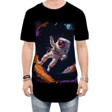 Imagem de Camiseta Longline Astronauta Dance Vaporwave 8 - Kasubeck Store®, GG