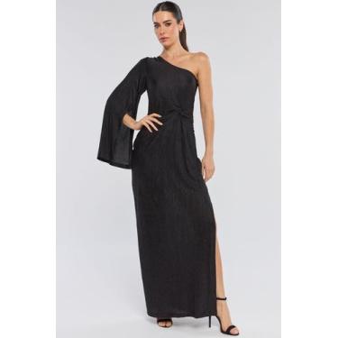 Imagem de Vestido Longo PKS Malha Plissada Preto, G