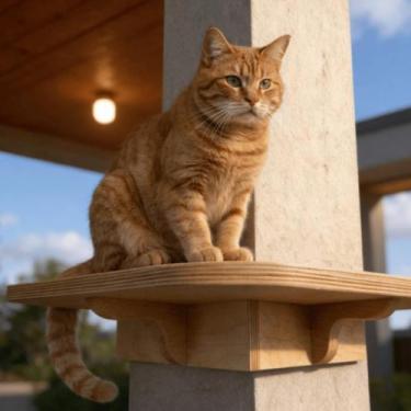 Imagem de Prateleira Externa Para Gatos Canto L REFORÇADO Naval Playground Gatos