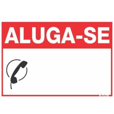 Imagem de Placa De Poliestireno 20x30 ""aluga-se"" - 250cm - Sinalize Placa De P