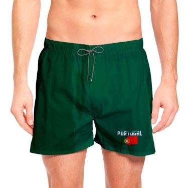 Imagem de Short Verão Masculino Portugal Copa Praia Estampado Treino-Masculino