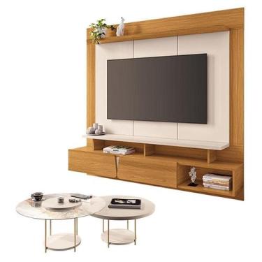 Imagem de Home Suspenso Zenith Cinamomo Off White com Kit Mesa de Centro Sky Off