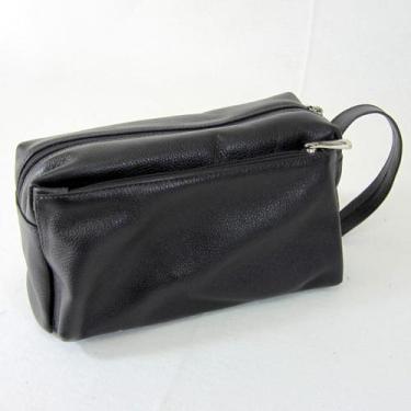 Imagem de Necessaire preta em couro natural maria adna