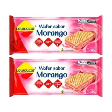Imagem de Kit 2 Wafer Sabor Morango Lowçucar Zero Lactose Diet 115g