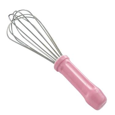 Imagem de Batedor tipo pera fue 25cm inox rosa batedor de ovos bpr-25 - SOLRAC