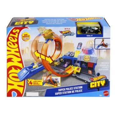 Imagem de Pista Hot Wheels City Super Delegacia Com Carro