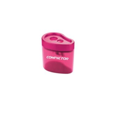 Imagem de Apontador Duplo Duo Normal e Jumbo Com Depósito COMPACTOR Rosa, Rosa