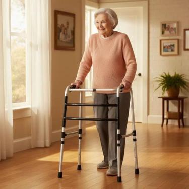 Imagem de Andador Articulado Reg.anvisa 3 Barras Capac130 Kgs Dobrável - Indaiá