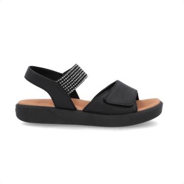 Imagem de Sandália Usaflex Plataforma Feminina, Preto, Preto, 35