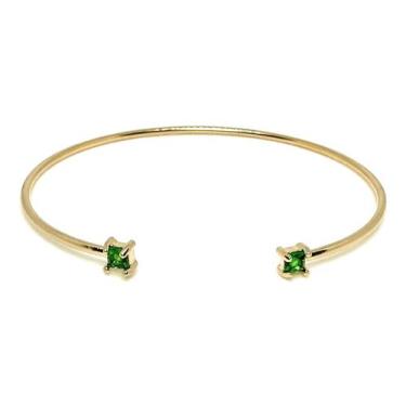 Imagem de Bracelete Cristal Esmeralda Banhado a Ouro18k - ColorFull Acessórios