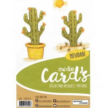 Imagem de Régua Médio Cards Apliques e Pinturas - Cactos 04 - Decorart