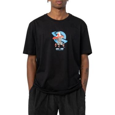 Imagem de Camiseta Lost Angry Smurf WT24 Masculina Preto, GG, Preto