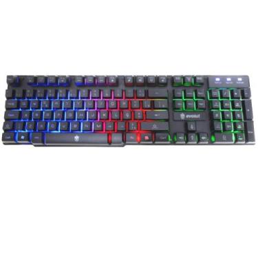 Imagem de Teclado Gamer Profissinal Semi Mecanico RGB Led Usb Hawker EG206 Evolu