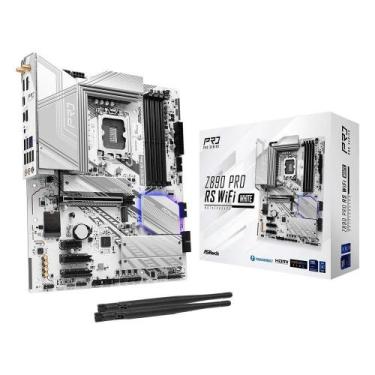 Imagem de Placa-Mãe ASRock Z890 Pro RS, Intel, LGA 1851, ATX, DDR5, WiFi, Branco