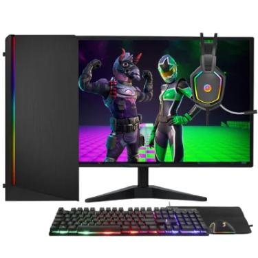 Imagem de PC Gamer Completo RGB 3green Play, Intel Core i5, 16GB RAM, Placa de vídeo Geforce 4GB, SSD 256GB, Fonte 500W, Monitor LED 19.5" 75Hz, Windows 10 - 3GP-023.