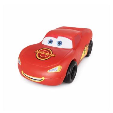 Imagem de Carrinho de Brinquedo Infantil Relâmpago Mcqueen Tamanho Grande Vermelho Plástico Certificado Inmetro Draik
