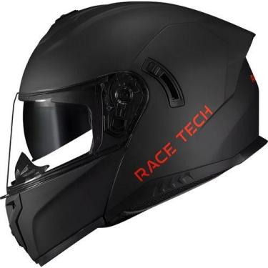 Imagem de Capacete Race Tech Signal Escamoteavel Preto fosco Titanium Cinza Tama