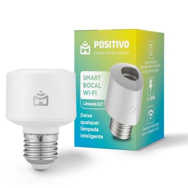 Imagem de Smart Bocal Wi-Fi Life para Automação de Lâmpadas com Controle por Aplicativo Branco Positivo