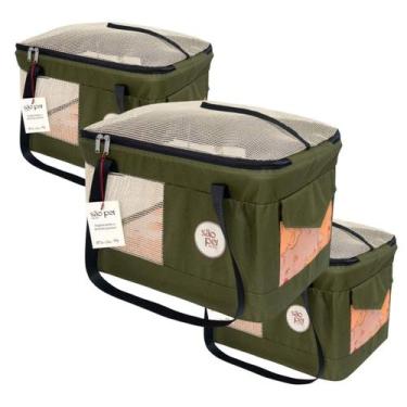 Imagem de 3 Bolsa Pet Gol Linhas Aéreas Aerial Verde  Transporte aéreo para cães