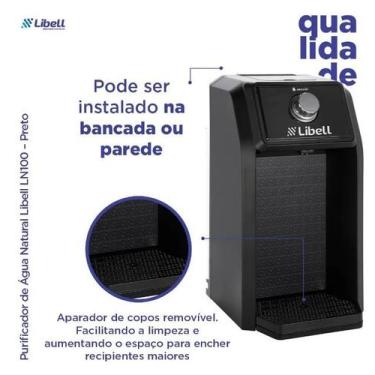 Imagem de Purificador de água não elétrico - ln100 - cor preto - Libell