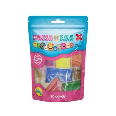 Imagem de Massa de EVA para Artesanato 50g c/ 10 cores Make+