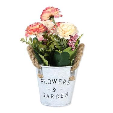 Imagem de Arranjo Artificial Vaso Metal Flor Mix Decoração - Tuut