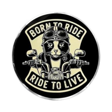 Imagem de Adesivos 3D De Motocicleta Retro Cat Rider, Decalques De Motor Resiste
