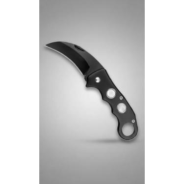 Imagem de Faca Karambit Tática Dobrável Aço Carbono Preto - Congratulations Stor