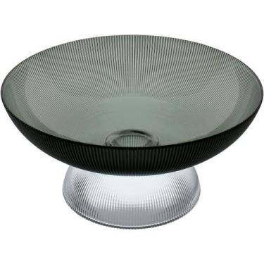 Imagem de Centro de Mesa Home&Co 15x30x30cm Vidro Fumê Decoração para Casa Sala 