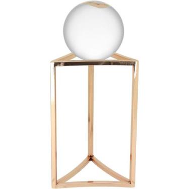 Imagem de Escultura Home&Co 29x12x12cm Metal Dourado Enfeite Decorativo para Sal