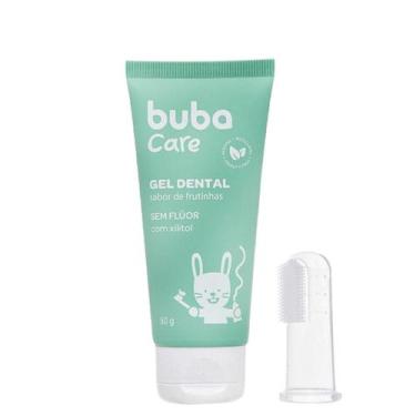 Imagem de Kit Gel Dental Buba Care 50g e Escova Massageadora para Bebês 3 Meses+