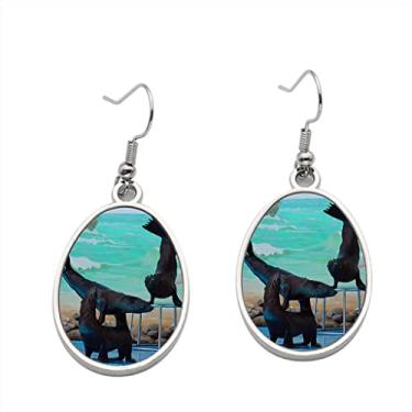 Imagem de Brincos com pingente para meninas Seals in the Water Park - Presente para festa de aniversário dos namorados