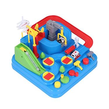 Imagem de Brinquedo pré-escolar, prática de pista de corrida estável carro aventura de mão para colagem de olhos para ambientes internos para 3+