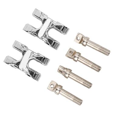 Imagem de Fivela de reboque de para-choque dianteiro RC, fivela de reboque de para-choque leve RC 2 conjuntos para carro RC 1/10 (prata)