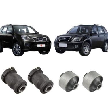 Imagem de Kit Bucha Bandeja Balança Leque Chery Tiggo 2009 2010 2011