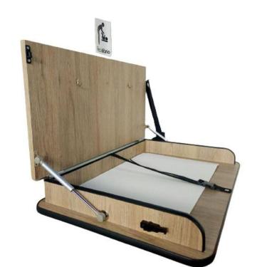 Imagem de Fraldário H Trocador Parede Retrátil Amadeirado Preto