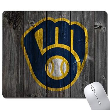 Imagem de Tapete de rato Tmoschops, fundo de textura de madeira vintage tapetes de rato com base de borracha antiderrapante para computadores portáteis secretária