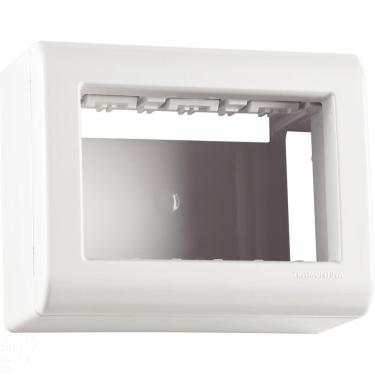 Imagem de Caixa de Sobrepor 3 Postos Tramontina LizFlex Branca Tramontina